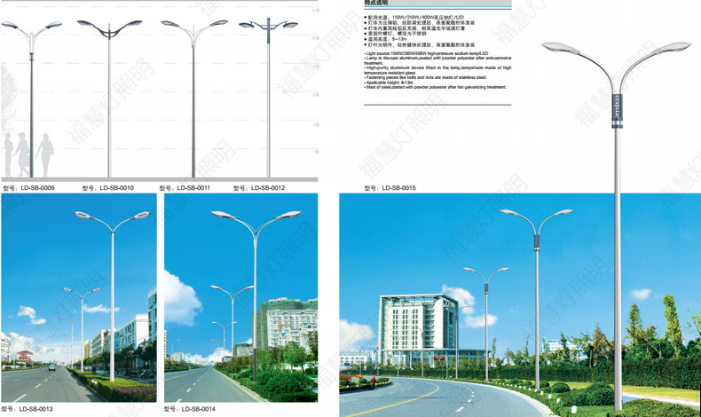 太阳能双臂路灯